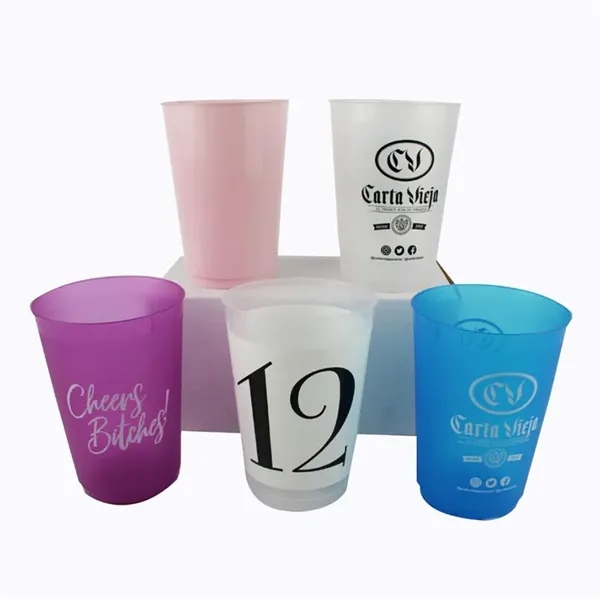 Reusable 20 OZ Frosted Translucent Plastic Stadium Cup - Reusable 20 OZ Frosted Translucent Plastic Stadium Cup - Image 0 of 5