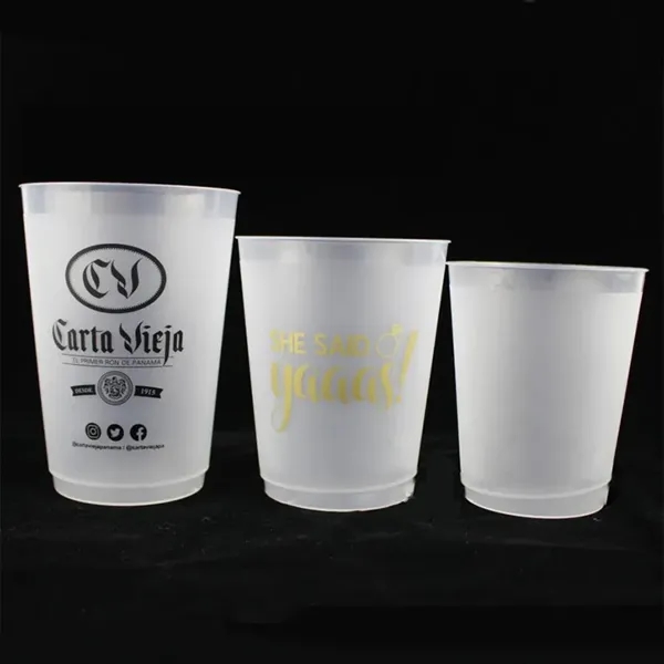 Reusable 20 OZ Frosted Translucent Plastic Stadium Cup - Reusable 20 OZ Frosted Translucent Plastic Stadium Cup - Image 4 of 5