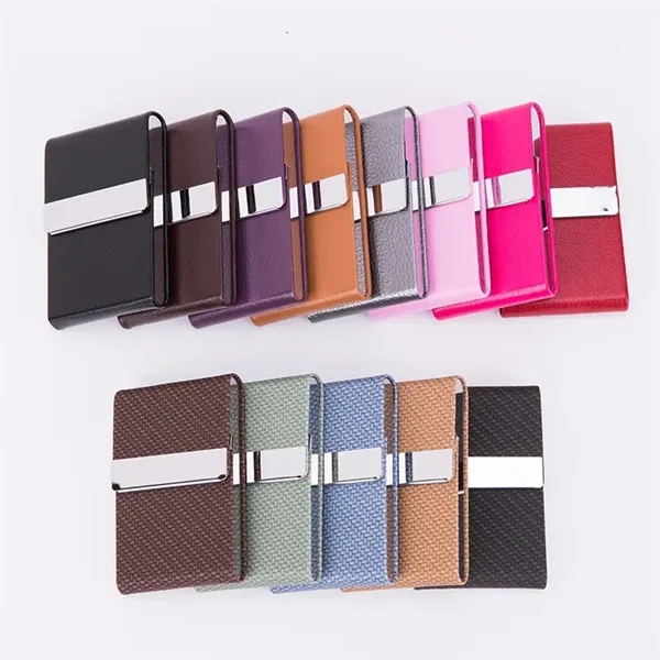 Professional PU Leather Metal Business Name Card Holder - Professional PU Leather Metal Business Name Card Holder - Image 3 of 3