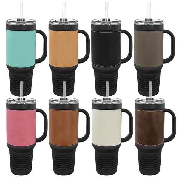 Polar Camel 40oz Leatherette/Black Stainless Travel Mug - Polar Camel 40oz Leatherette/Black Stainless Travel Mug - Image 1 of 17