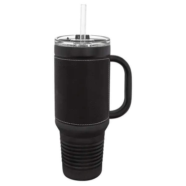 Polar Camel 40oz Leatherette/Black Stainless Travel Mug - Polar Camel 40oz Leatherette/Black Stainless Travel Mug - Image 5 of 17