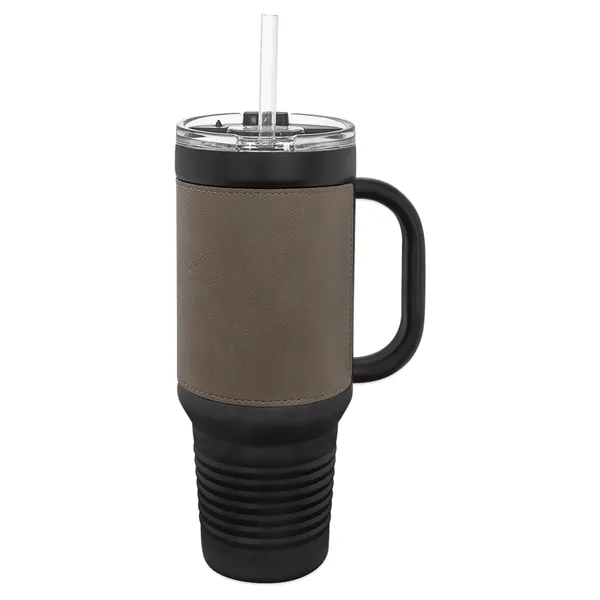 Polar Camel 40oz Leatherette/Black Stainless Travel Mug - Polar Camel 40oz Leatherette/Black Stainless Travel Mug - Image 7 of 17