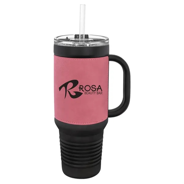 Polar Camel 40oz Leatherette/Black Stainless Travel Mug - Polar Camel 40oz Leatherette/Black Stainless Travel Mug - Image 8 of 17