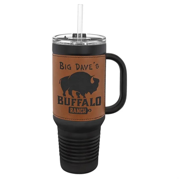 Polar Camel 40oz Leatherette/Black Stainless Travel Mug - Polar Camel 40oz Leatherette/Black Stainless Travel Mug - Image 10 of 17