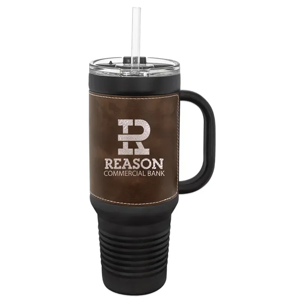 Polar Camel 40oz Leatherette/Black Stainless Travel Mug - Polar Camel 40oz Leatherette/Black Stainless Travel Mug - Image 12 of 17