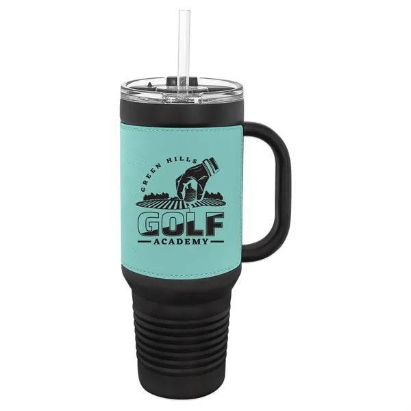 Polar Camel 40oz Leatherette/Black Stainless Travel Mug - Polar Camel 40oz Leatherette/Black Stainless Travel Mug - Image 14 of 17