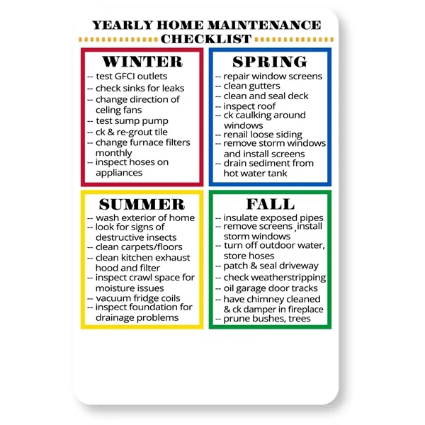 Home Maintenance Magnet - MADE IN USA - Home Maintenance Magnet - MADE IN USA - Image 1 of 1