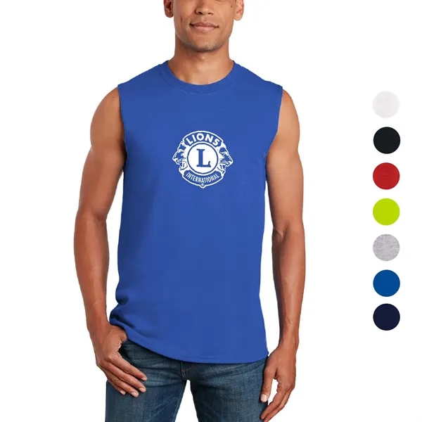 Gildan 6.1 oz 100% Preshrunk Jersey Knit Sleeveless T-Shirt - Gildan 6.1 oz 100% Preshrunk Jersey Knit Sleeveless T-Shirt - Image 1 of 8