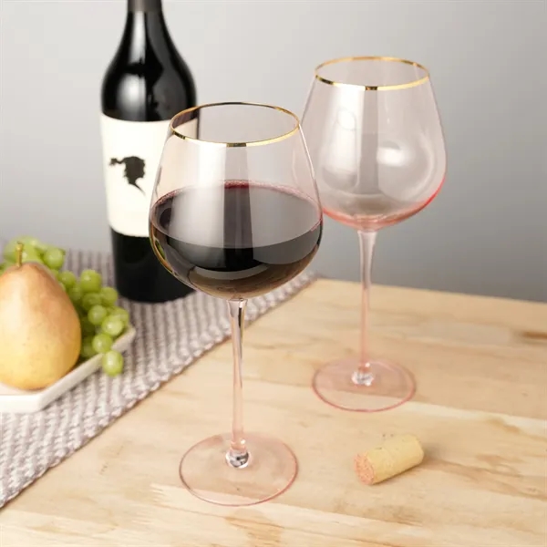 Twine Living® Rose Crystal Red Wine Glass - Twine Living® Rose Crystal Red Wine Glass - Image 3 of 6