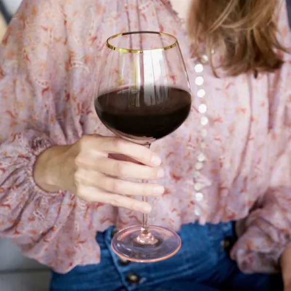 Twine Living® Rose Crystal Red Wine Glass - Twine Living® Rose Crystal Red Wine Glass - Image 6 of 6