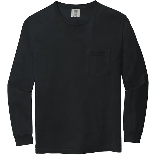 Comfort Colors® Heavyweight Ring Spun Long Sleeve Pocket Tee - Comfort Colors® Heavyweight Ring Spun Long Sleeve Pocket Tee - Image 5 of 23