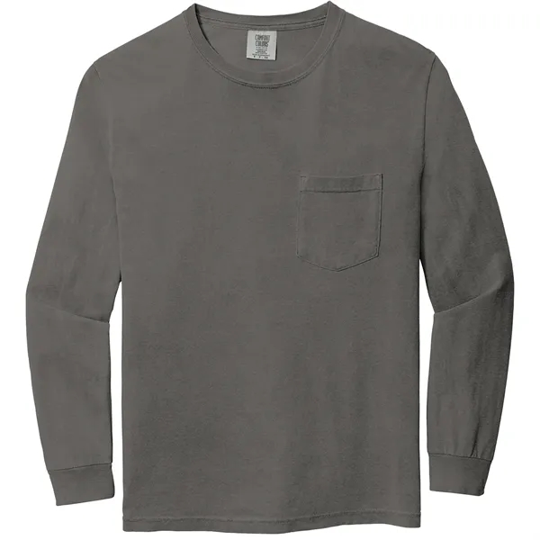 Comfort Colors® Heavyweight Ring Spun Long Sleeve Pocket Tee - Comfort Colors® Heavyweight Ring Spun Long Sleeve Pocket Tee - Image 16 of 23