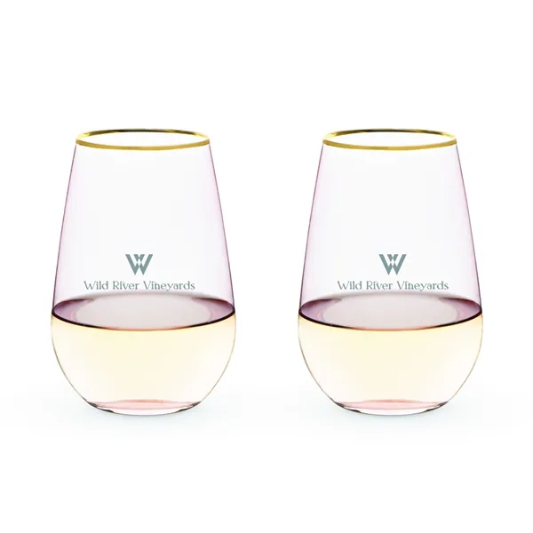 Twine Living® Rose Crystal Stemless Wine Glass - Twine Living® Rose Crystal Stemless Wine Glass - Image 0 of 8