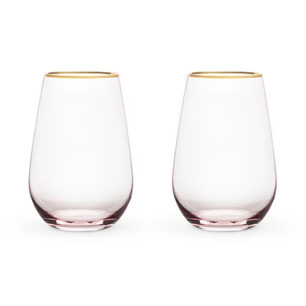 Twine Living® Rose Crystal Stemless Wine Glass - Twine Living® Rose Crystal Stemless Wine Glass - Image 1 of 8