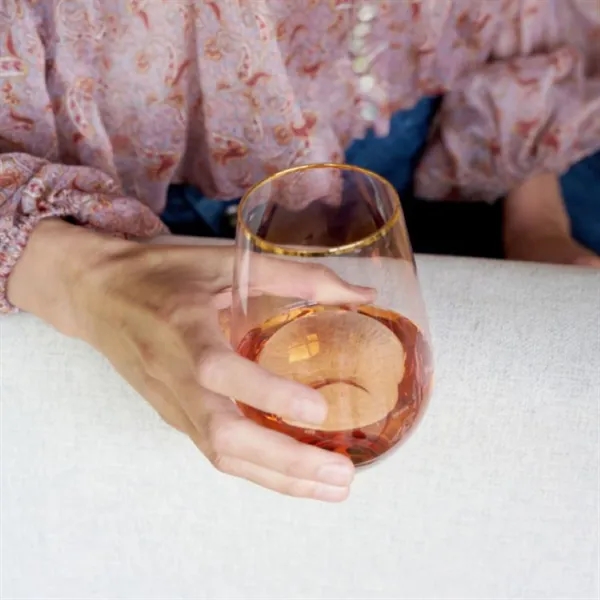 Twine Living® Rose Crystal Stemless Wine Glass - Twine Living® Rose Crystal Stemless Wine Glass - Image 4 of 8