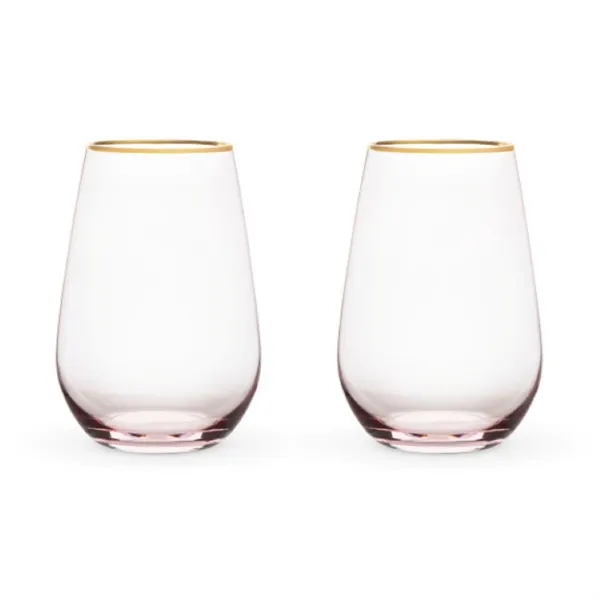 Twine Living® Rose Crystal Stemless Wine Glass - Twine Living® Rose Crystal Stemless Wine Glass - Image 8 of 8