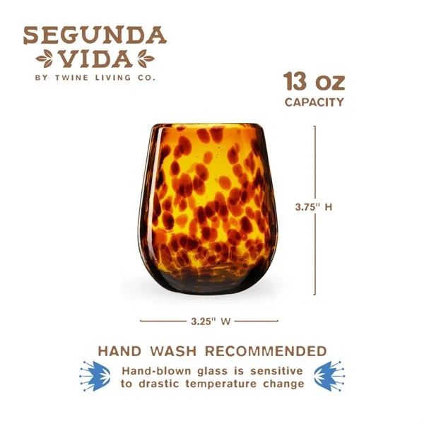 Twine Living® Tortuga Stemless Recycled Wine Glass - Twine Living® Tortuga Stemless Recycled Wine Glass - Image 3 of 9