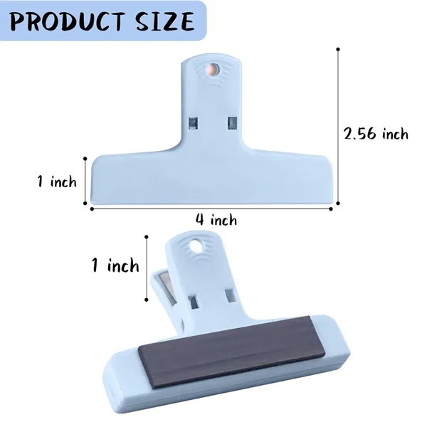 Multicolor Refrigerator Magnetic Bag Clips - Multicolor Refrigerator Magnetic Bag Clips - Image 1 of 6