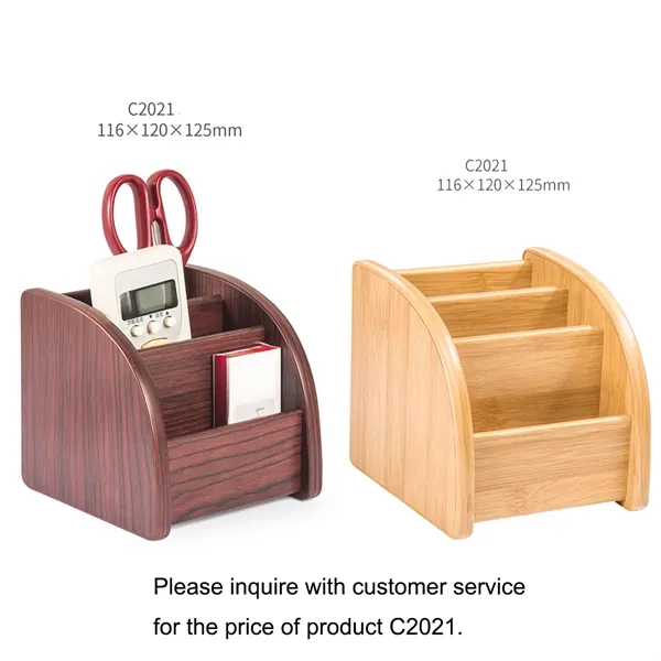 Wooden Desktop Stationery Storage Stand Dressing Box - Wooden Desktop Stationery Storage Stand Dressing Box - Image 3 of 10