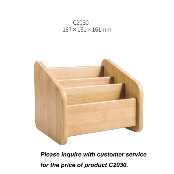 Wooden Desktop Stationery Storage Stand Dressing Box - Wooden Desktop Stationery Storage Stand Dressing Box - Image 6 of 10