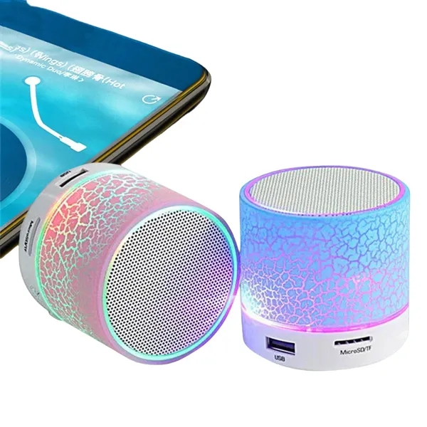 Portable LED-Lit SD Card-Enabled Bluetooth Speaker - Portable LED-Lit SD Card-Enabled Bluetooth Speaker - Image 0 of 4
