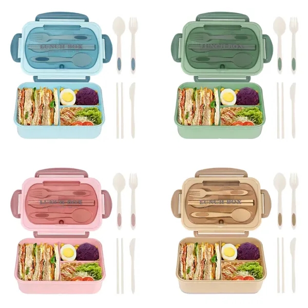 Leakproof Lunch Box with Utensils Bento Box for Kids Adults - Leakproof Lunch Box with Utensils Bento Box for Kids Adults - Image 1 of 3