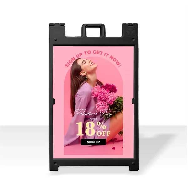 26.8" x 42.5" Plastic A Frame Kit w/ Stay Tabs - Black - 26.8" x 42.5" Plastic A Frame Kit w/ Stay Tabs - Black - Image 0 of 10