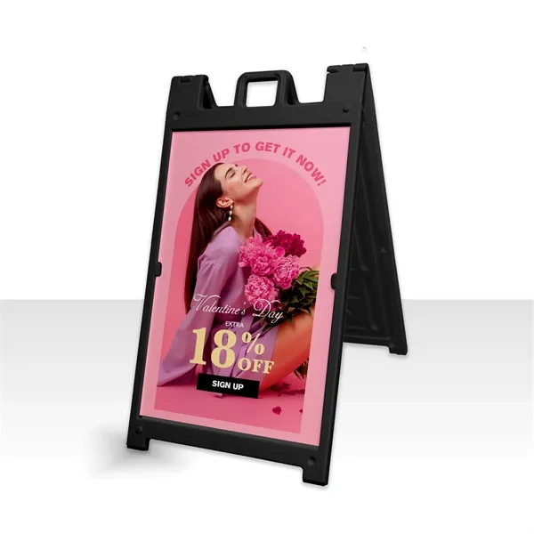 26.8" x 42.5" Plastic A Frame Kit w/ Stay Tabs - Black - 26.8" x 42.5" Plastic A Frame Kit w/ Stay Tabs - Black - Image 2 of 10