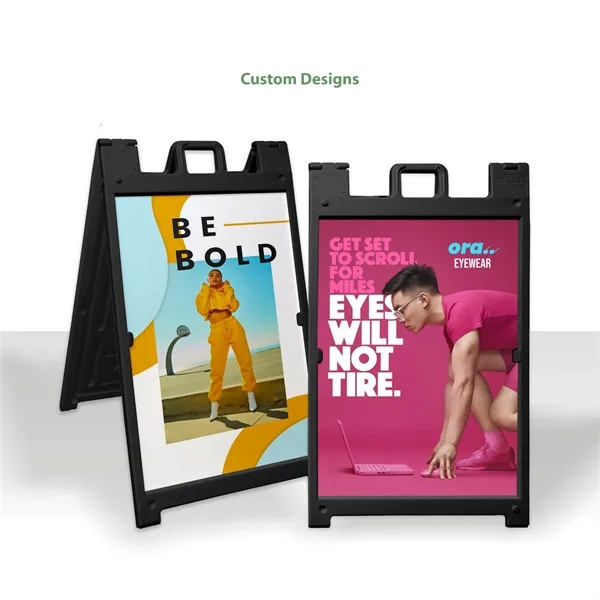 26.8" x 42.5" Plastic A Frame Kit w/ Stay Tabs - Black - 26.8" x 42.5" Plastic A Frame Kit w/ Stay Tabs - Black - Image 3 of 10