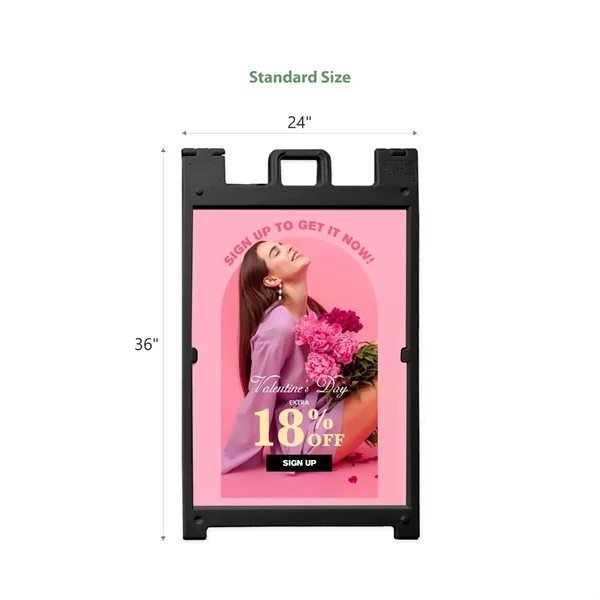 26.8" x 42.5" Plastic A Frame Kit w/ Stay Tabs - Black - 26.8" x 42.5" Plastic A Frame Kit w/ Stay Tabs - Black - Image 5 of 10