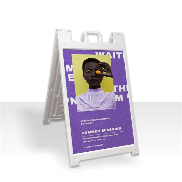 26.8" x 42.5" Plastic A Frame Kit w/ Stay Tabs - White - 26.8" x 42.5" Plastic A Frame Kit w/ Stay Tabs - White - Image 1 of 10