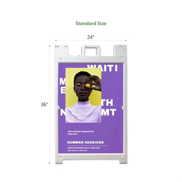 26.8" x 42.5" Plastic A Frame Kit w/ Stay Tabs - White - 26.8" x 42.5" Plastic A Frame Kit w/ Stay Tabs - White - Image 5 of 10