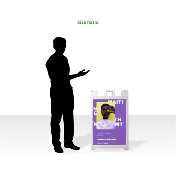 26.8" x 42.5" Plastic A Frame Kit w/ Stay Tabs - White - 26.8" x 42.5" Plastic A Frame Kit w/ Stay Tabs - White - Image 6 of 10