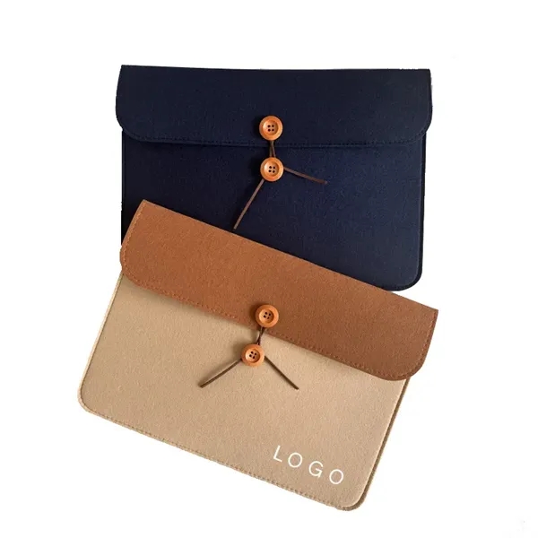 Felt A4 Document Folder with Button Closure - Felt A4 Document Folder with Button Closure - Image 0 of 4