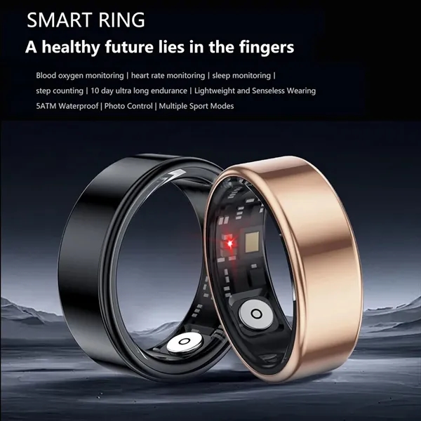 Smart Fitness Ring Health Monitor Heart Rate Sleep Tracking - Smart Fitness Ring Health Monitor Heart Rate Sleep Tracking - Image 4 of 8