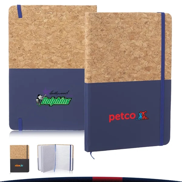 Two Tone Hard Cover Cork Bound Notebook - Two Tone Hard Cover Cork Bound Notebook - Image 0 of 4