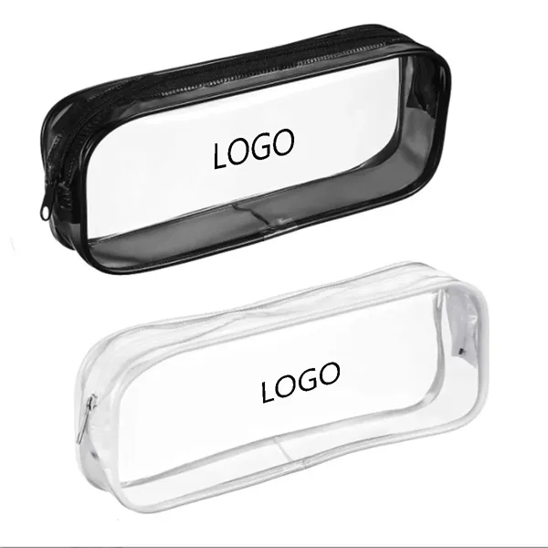 Clear Zipper Pen Pencil Case - Clear Zipper Pen Pencil Case - Image 0 of 4