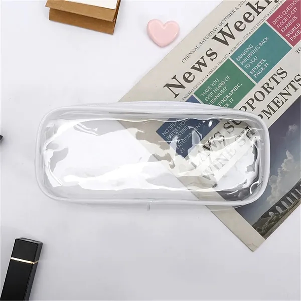 Clear Zipper Pen Pencil Case - Clear Zipper Pen Pencil Case - Image 3 of 4