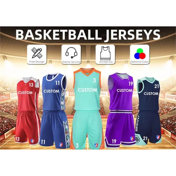 Basketball Sport Jersey Youth Uniform Training Fan Shirt set - Basketball Sport Jersey Youth Uniform Training Fan Shirt set - Image 6 of 6