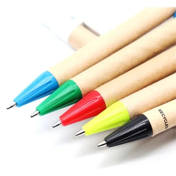 Eco-friendly Recycle Kraft Paper Click Ballpoint Gel Pen - Eco-friendly Recycle Kraft Paper Click Ballpoint Gel Pen - Image 2 of 3
