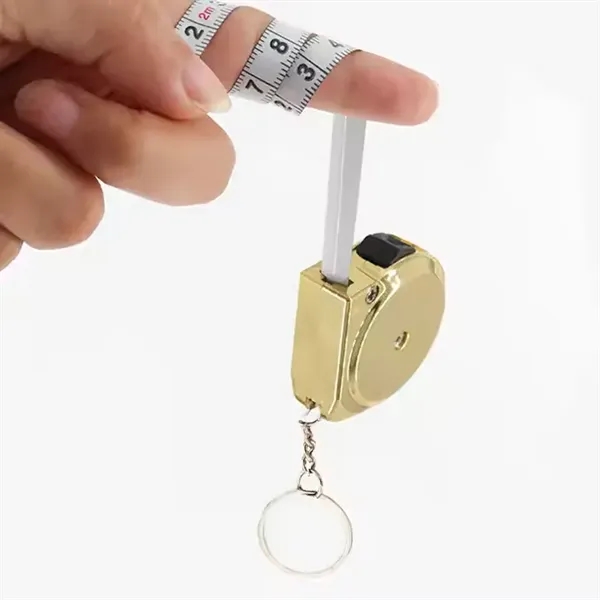 Mini Stainless Steel Pocket Tape Measure Keychains - Mini Stainless Steel Pocket Tape Measure Keychains - Image 1 of 4
