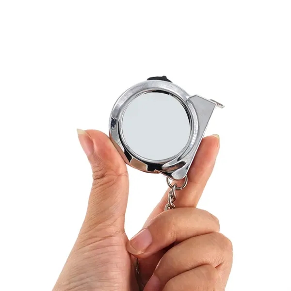 Mini Stainless Steel Pocket Tape Measure Keychains - Mini Stainless Steel Pocket Tape Measure Keychains - Image 2 of 4