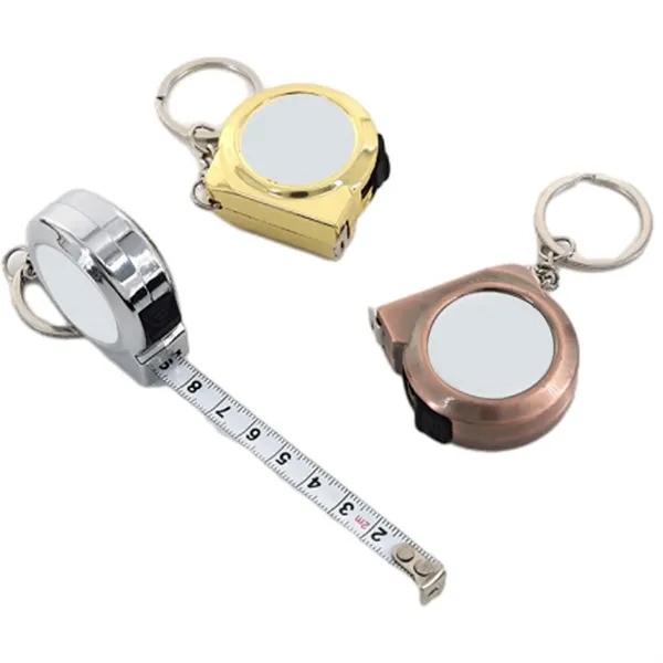 Mini Stainless Steel Pocket Tape Measure Keychains - Mini Stainless Steel Pocket Tape Measure Keychains - Image 3 of 4