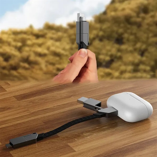 6-In-1 Portable Keychain 60W Fast Charging Cable - 6-In-1 Portable Keychain 60W Fast Charging Cable - Image 5 of 5