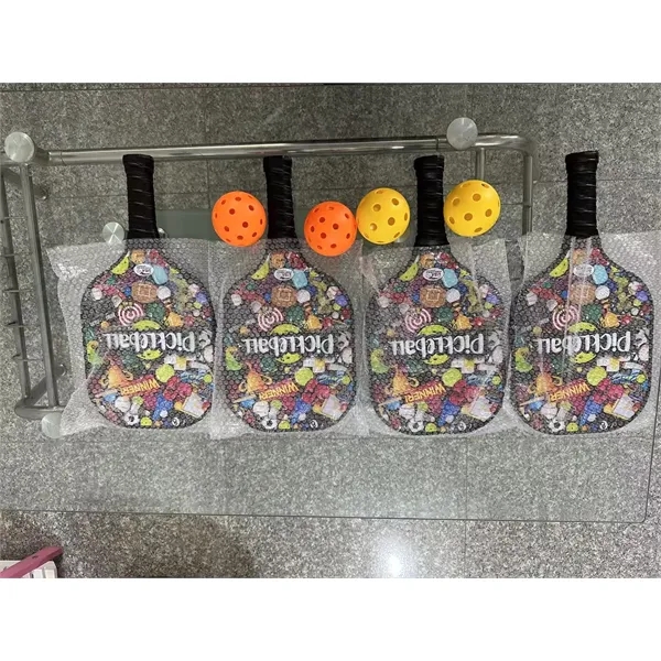 Fiberglass Pickleball Racket Paddle & Ball Set - Fiberglass Pickleball Racket Paddle & Ball Set - Image 2 of 8