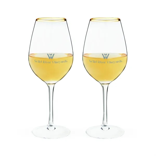 Twine Living® Gilded Stemmed Wine Glass - Twine Living® Gilded Stemmed Wine Glass - Image 0 of 8