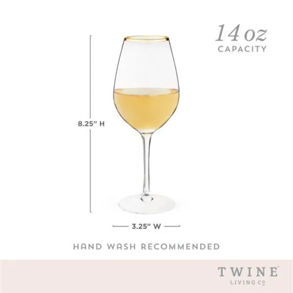 Twine Living® Gilded Stemmed Wine Glass - Twine Living® Gilded Stemmed Wine Glass - Image 8 of 8
