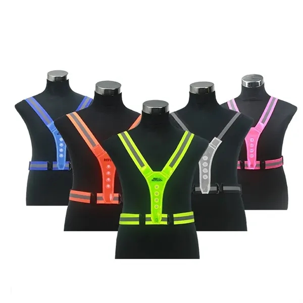 V-Shaped LED Reflective Vest - V-Shaped LED Reflective Vest - Image 0 of 4