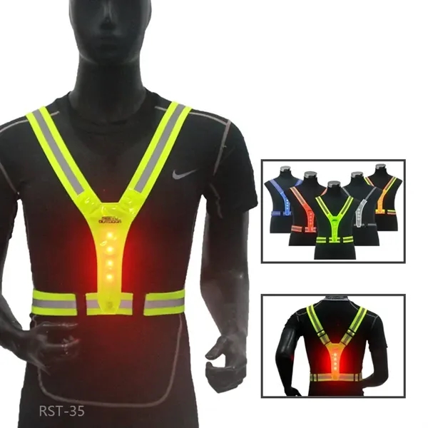 V-Shaped LED Reflective Vest - V-Shaped LED Reflective Vest - Image 2 of 4