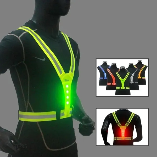 V-Shaped LED Reflective Vest - V-Shaped LED Reflective Vest - Image 3 of 4